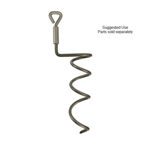 Corkscrew Ground Anchor with Attachments